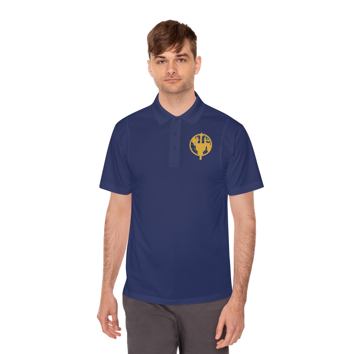 Men's Sport Polo Shirt with Motivational Graphic