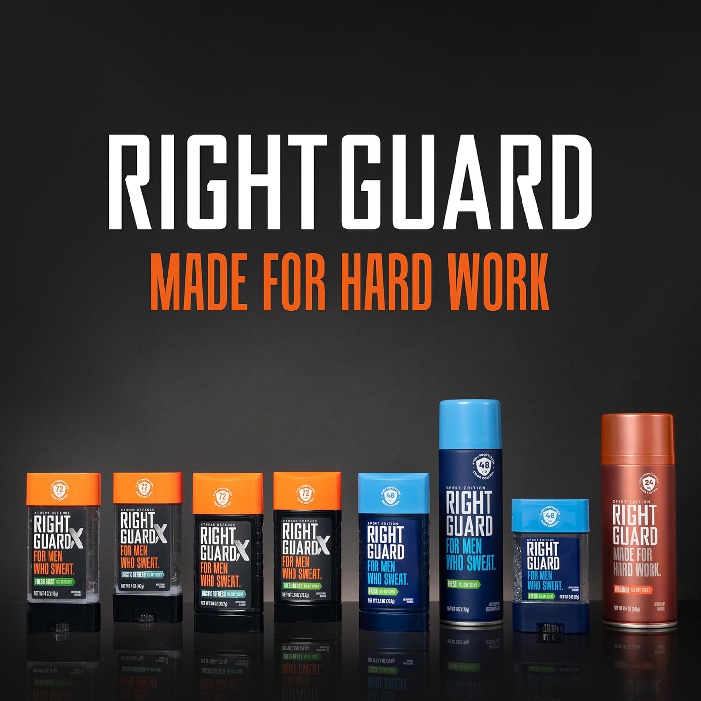 Right Guard Deodorant Spray | Anti-Stain Spray Deodorant for Men | Aluminum Free | 24-Hour Odor Control | Original Scent, 8.5 Oz. (2 Count)
