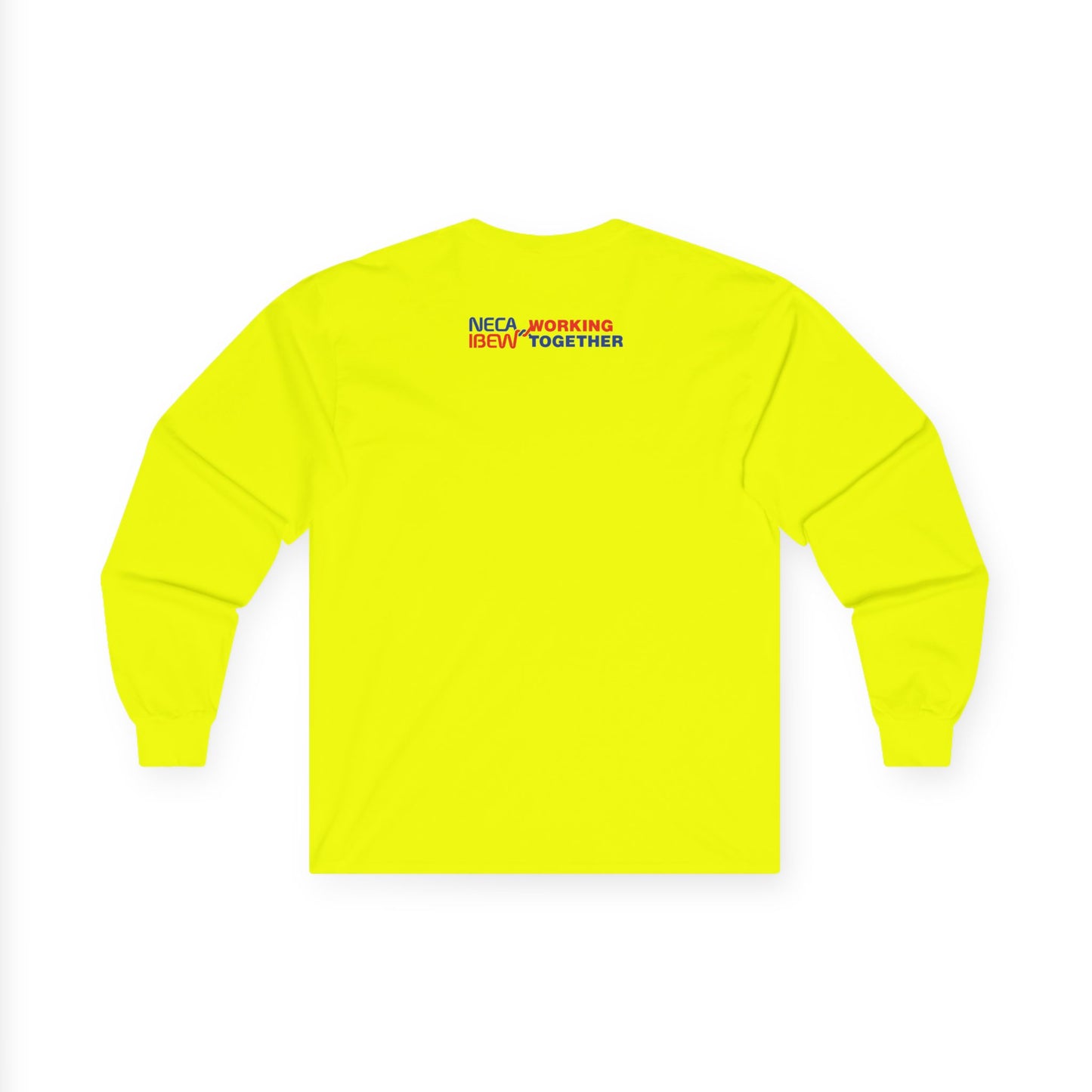 High-Visibility Long Sleeve Tee for Construction Pros, Safety Work Shirt, Neon Workwear, Team Building Apparel, NECA Pride Gear
