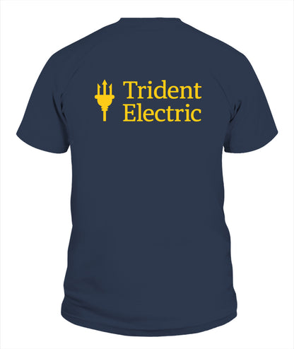 Trident Electric Service Shirt - Stylish and Comfortable 100% Cotton Tee for Electricians