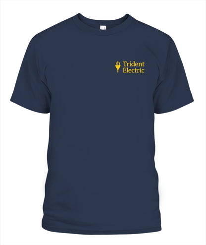 Trident Electric Service Shirt - Stylish and Comfortable 100% Cotton Tee for Electricians