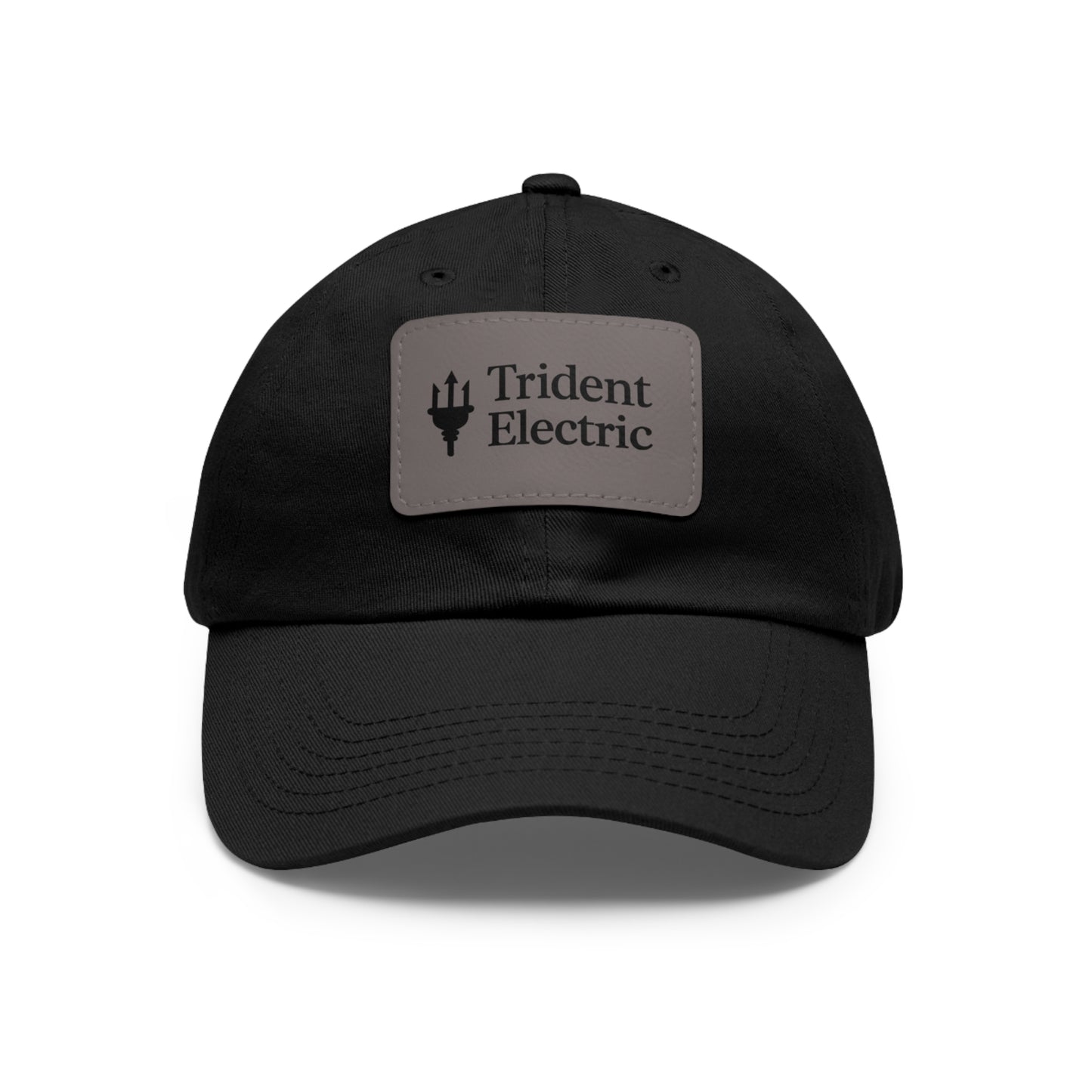 Stylish Dad Hat with Leather Patch - Trident Electric, Casual Cap, Gift for Him, Outdoor Accessory, Unisex Headwear