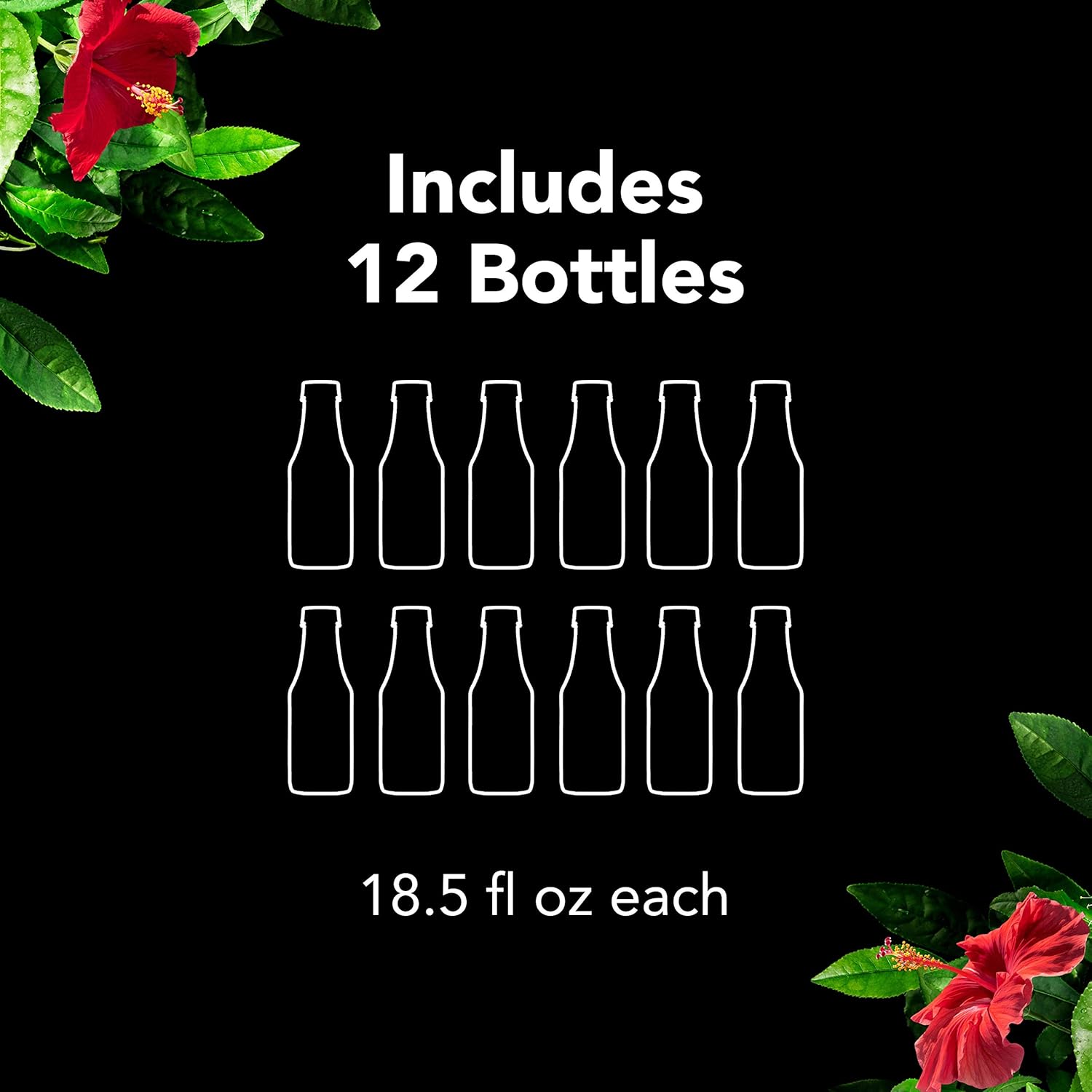 Iced Tea, Unsweetened Real Brewed Tea, Zero Sugar & Zero Calories, 18.5 Fl Oz (Pack of 12)