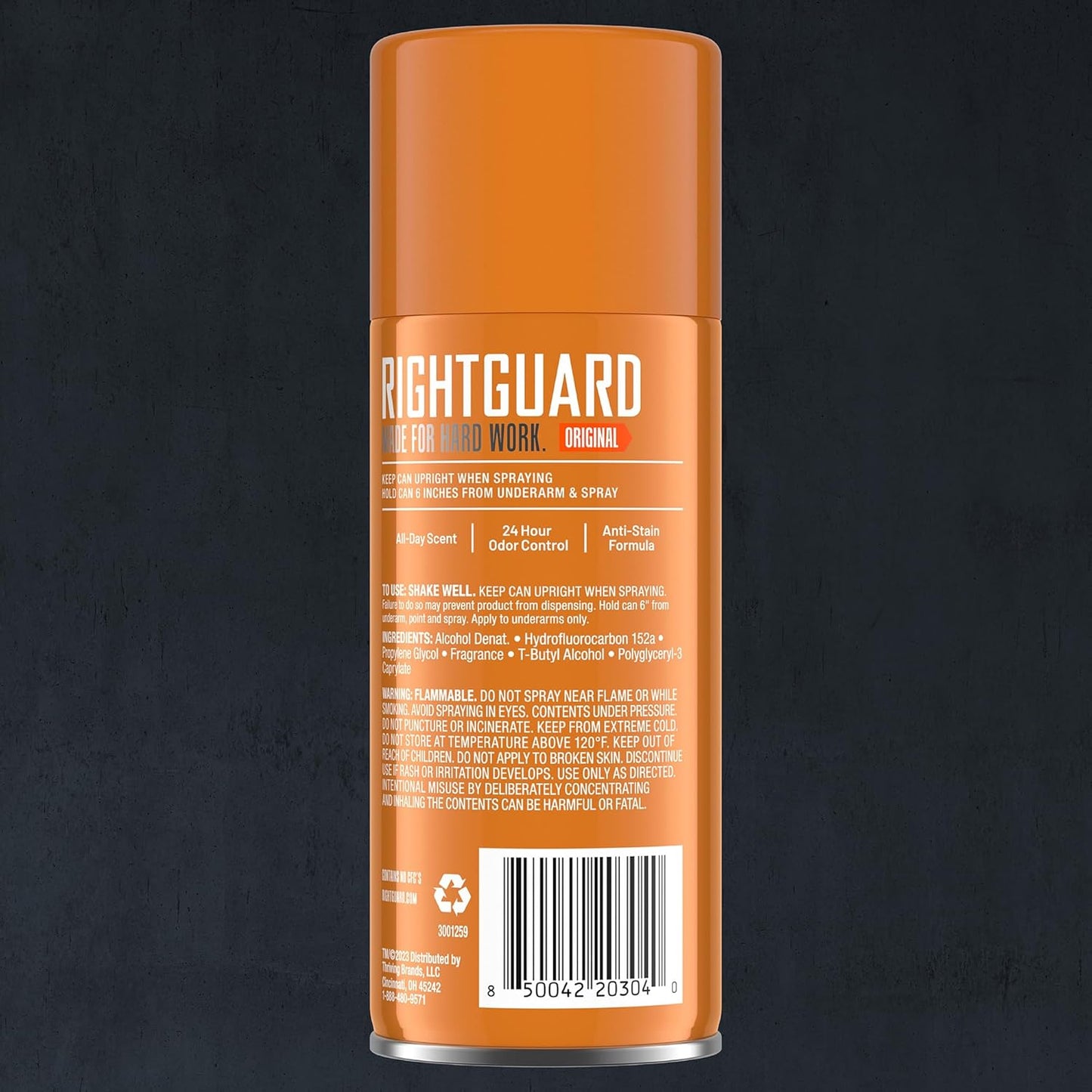 Right Guard Deodorant Spray | Anti-Stain Spray Deodorant for Men | Aluminum Free | 24-Hour Odor Control | Original Scent, 8.5 Oz. (2 Count)