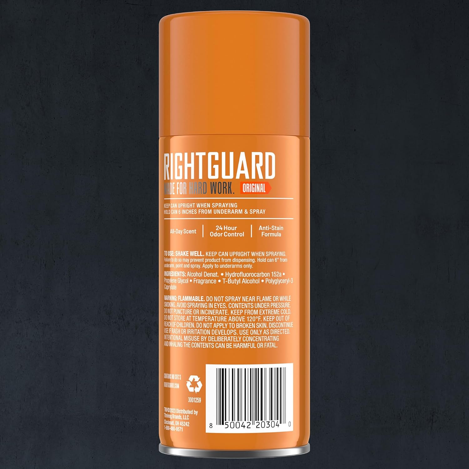 Right Guard Deodorant Spray | Anti-Stain Spray Deodorant for Men | Aluminum Free | 24-Hour Odor Control | Original Scent, 8.5 Oz. (2 Count)