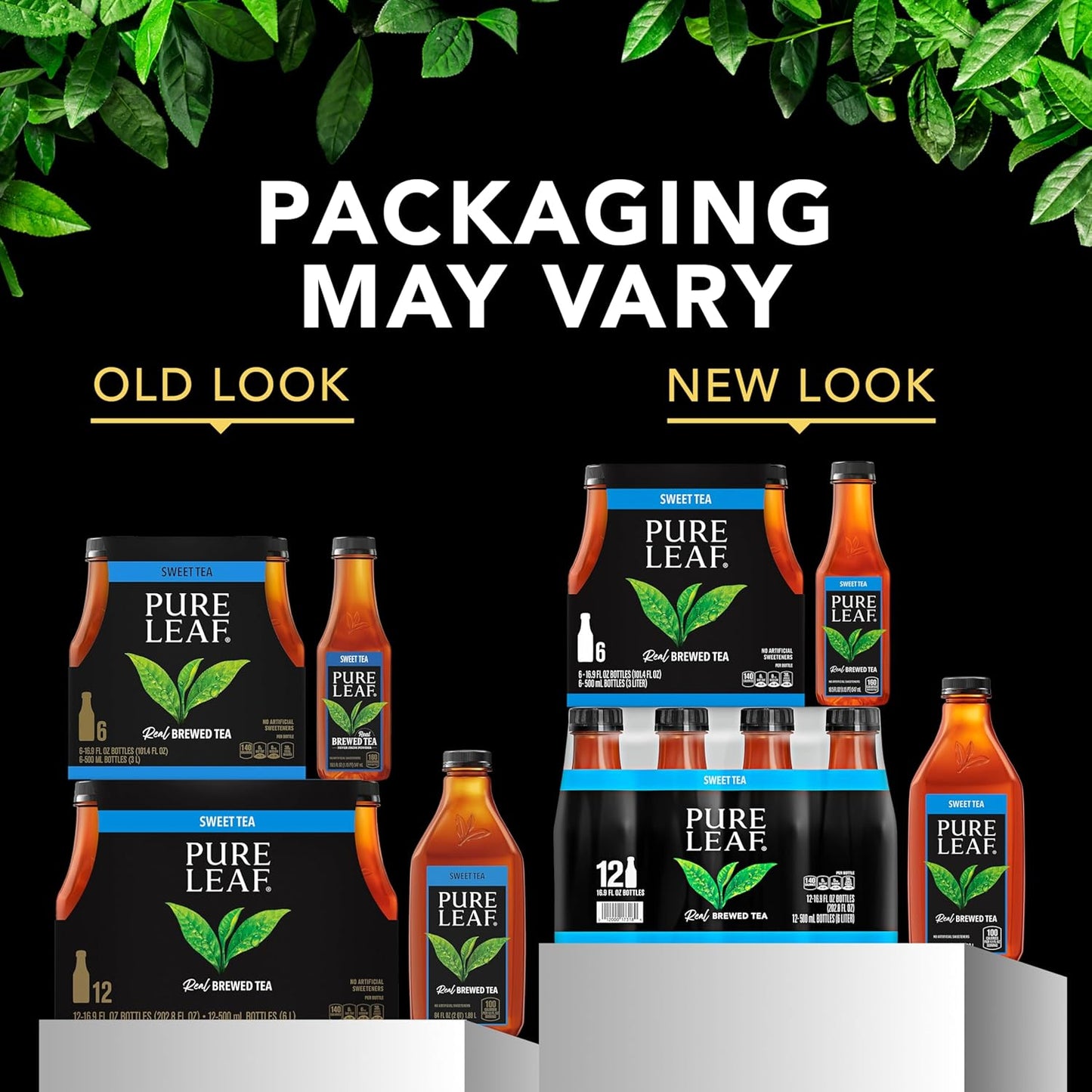 Pure Leaf Unsweetened Tea, 16.9 Fl Oz (Pack of 6)